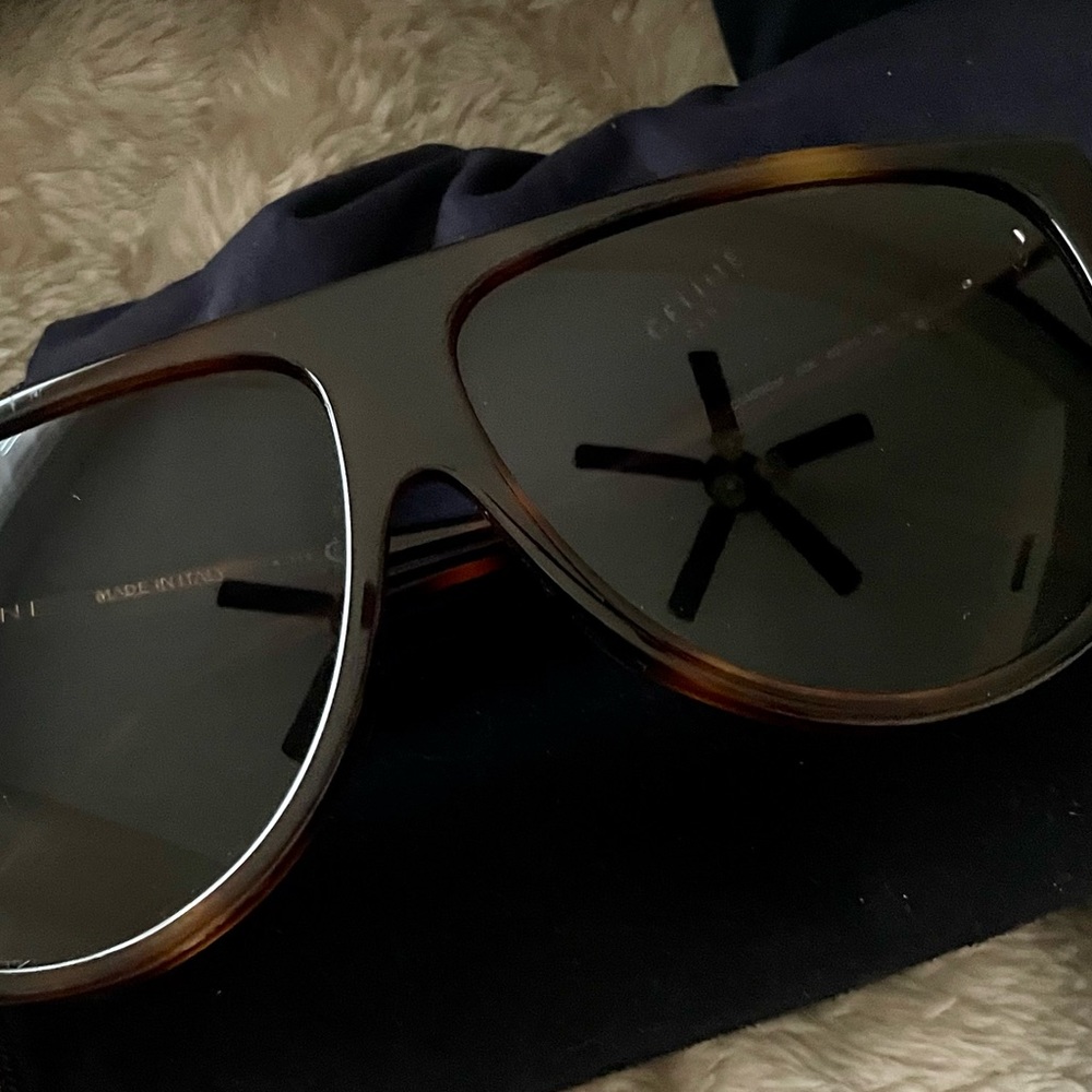 Authentic Celine sunglasses flat top thin shadow